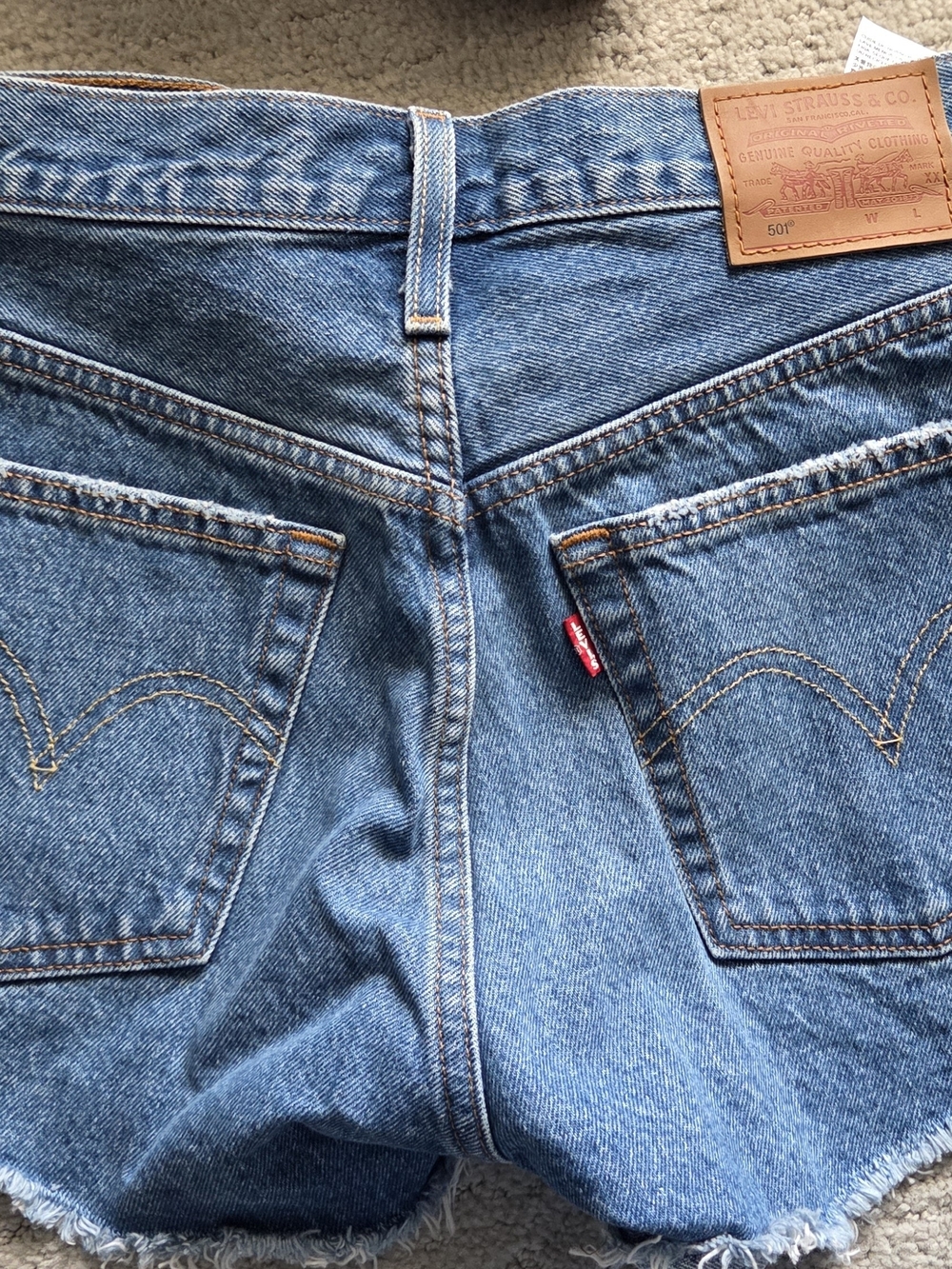 Levi's Women's Relaxed Blue Denim Cutoff Shorts